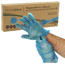 Disposable Gloves Nitrile Free Powder Free Latex Free TPE Food Safe Blue 10-5000