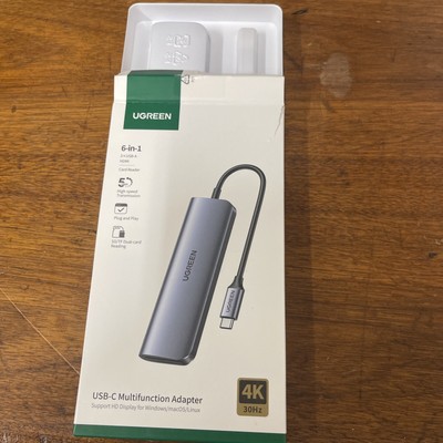 Ugreen 6-in-1 Type C to HDMI +USB 3.0*3 + SD/TF Converter