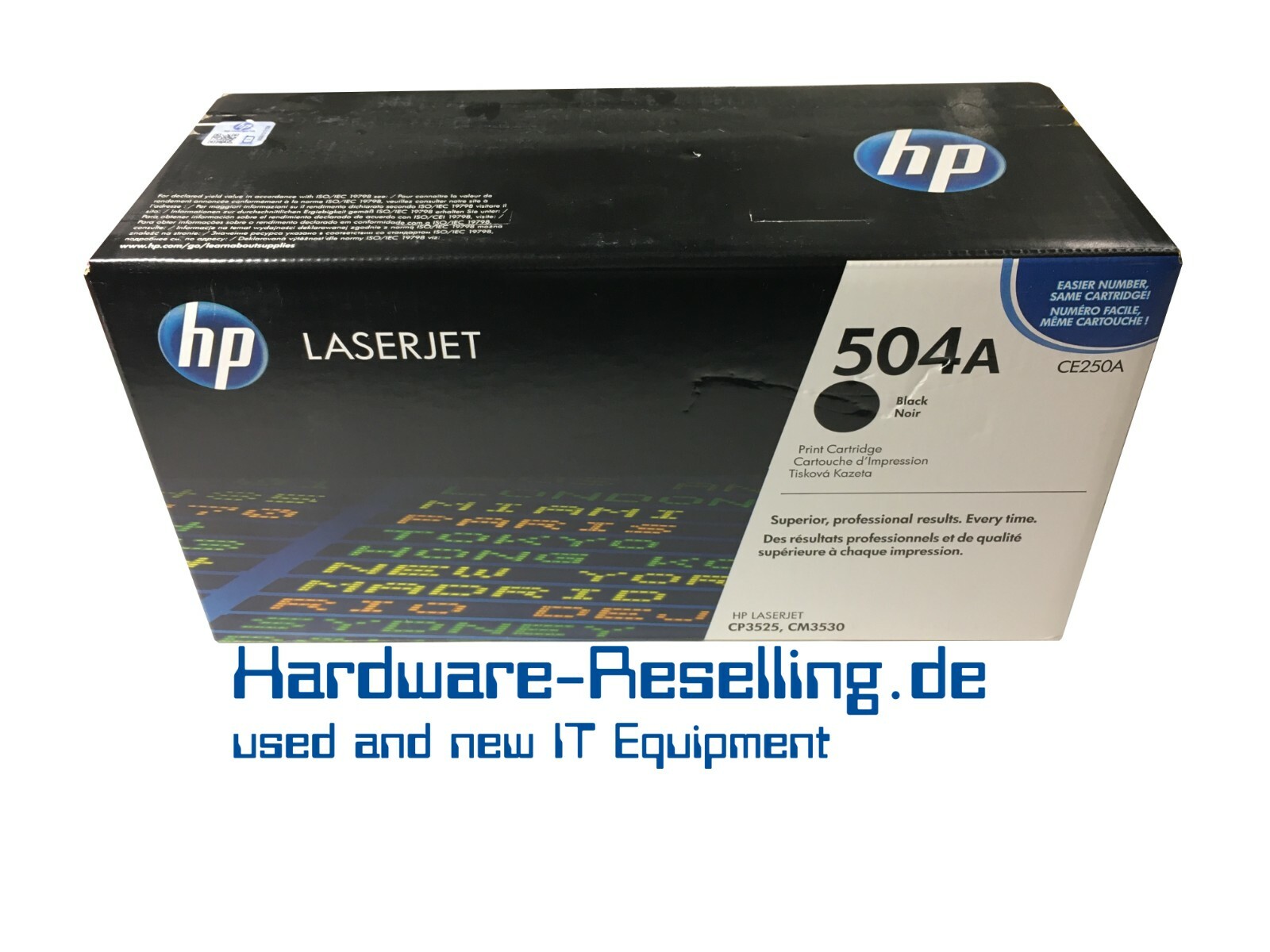 Hp Toner Cartridge 504A CE250A Black Laserjet CP3525 New & Sealed