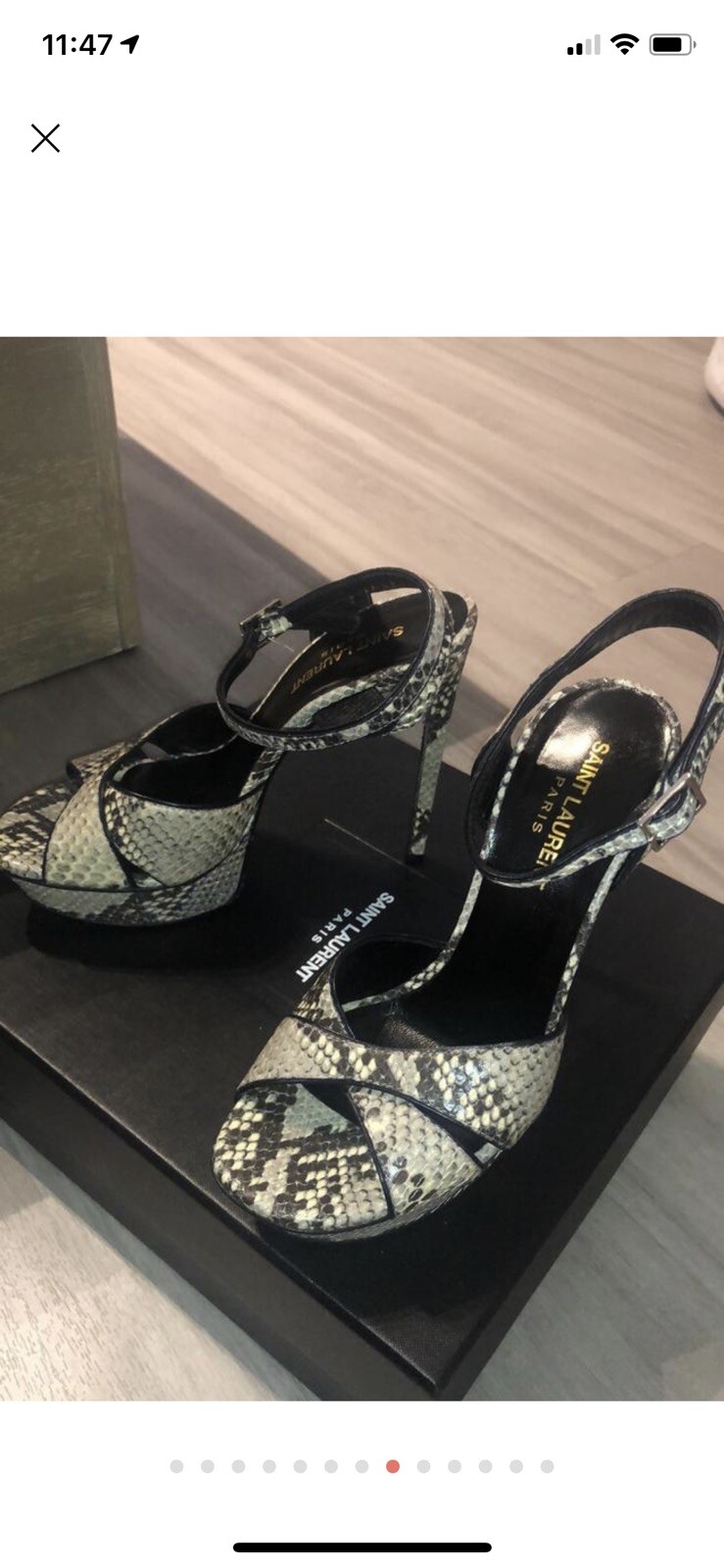 YSL Saint Laurent Python Bianca Platform 7 - image 7