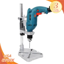 Bench Clamp Drill Press Stand Workbench Repair Tool For Hand Drills  2 Hole  TOP