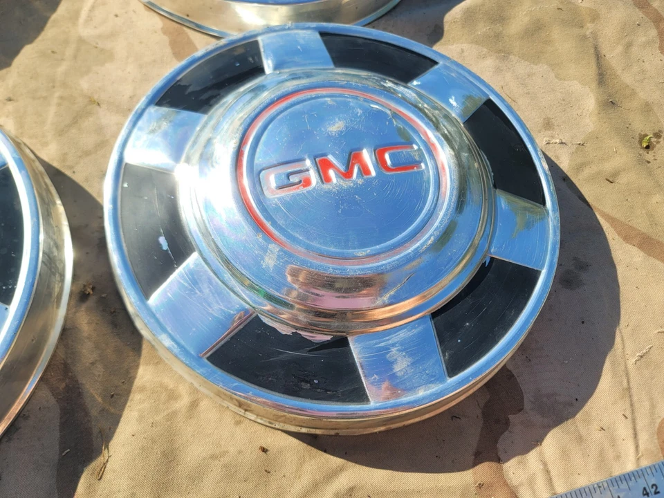 (4) Tapacubos para camioneta GMC 1973-1987 OEM 3/4 12" 2500 3500 73-87 Foto 4 de 4