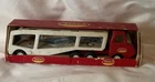 Vintage Tonka Car Hauler Carrier Tractor Trailer Pressed Steel Red & White W/box