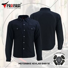 Kevlar Motorcycle Shirt Made with Kevlar Motorbike Men's CE Armored Shirt Jacket