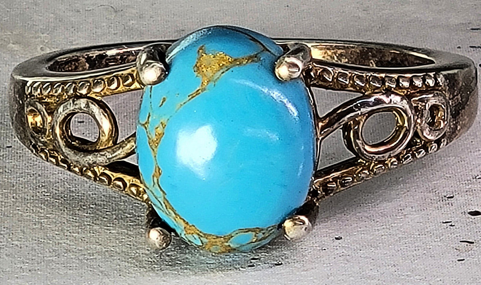 Lot Of 7 Vintage Solid Sterling Silver Turquoise Rings eBay