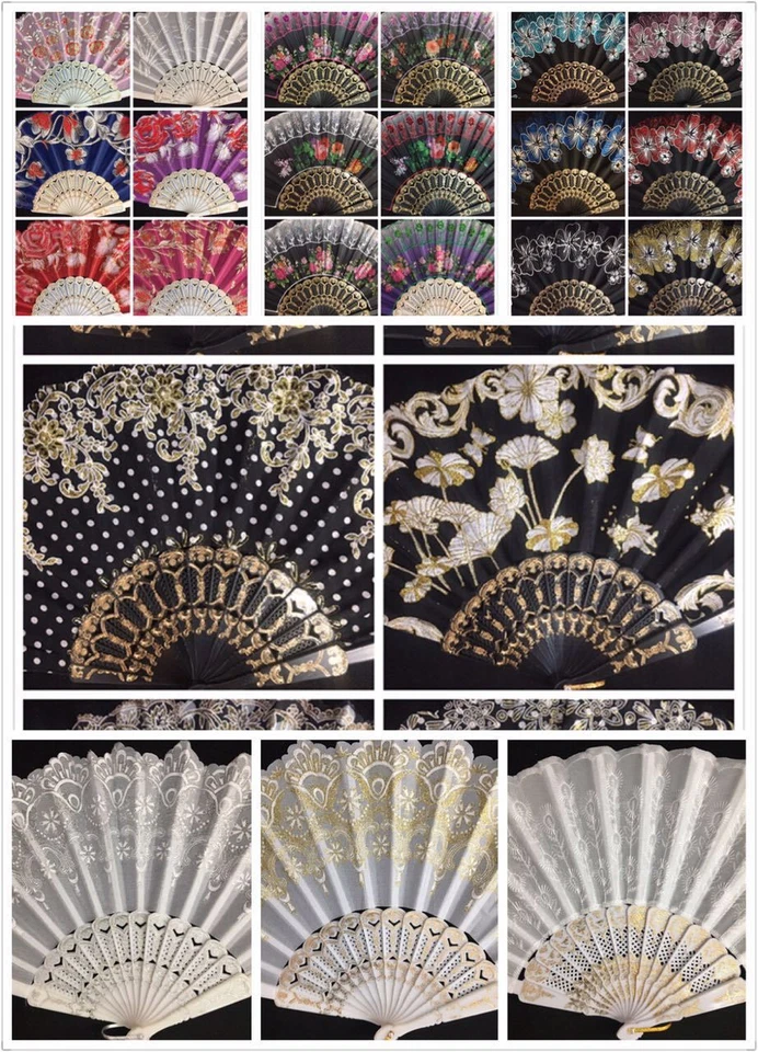 12 peças festa de casamento favor brigerton festa dança espanhola verão mão fãs favor - Imagem 2 de 4