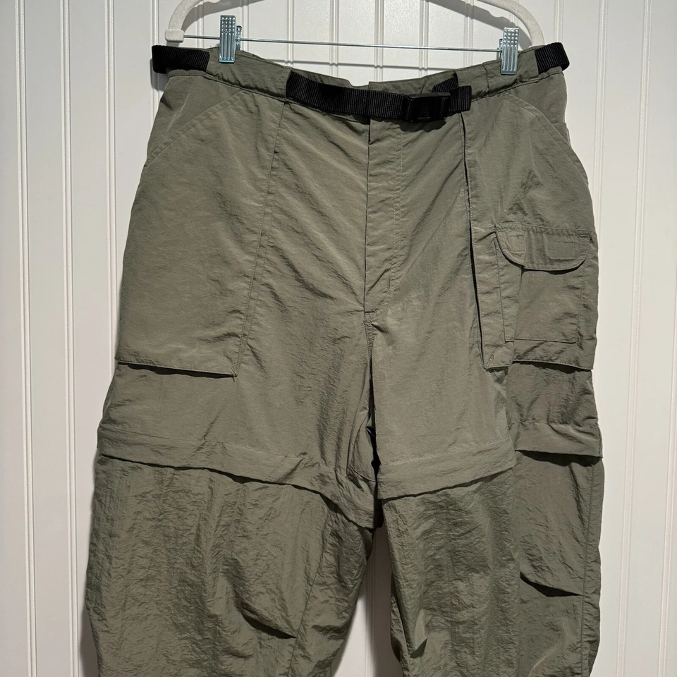 Vintage Field Stream Nylon Convertible Hiking Pants Belted Waist Mens XL - Image 2 of 4
