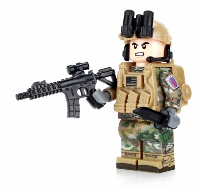 Battle Brick Army OCP 10th Mountain Soldier Made With Real LEGO