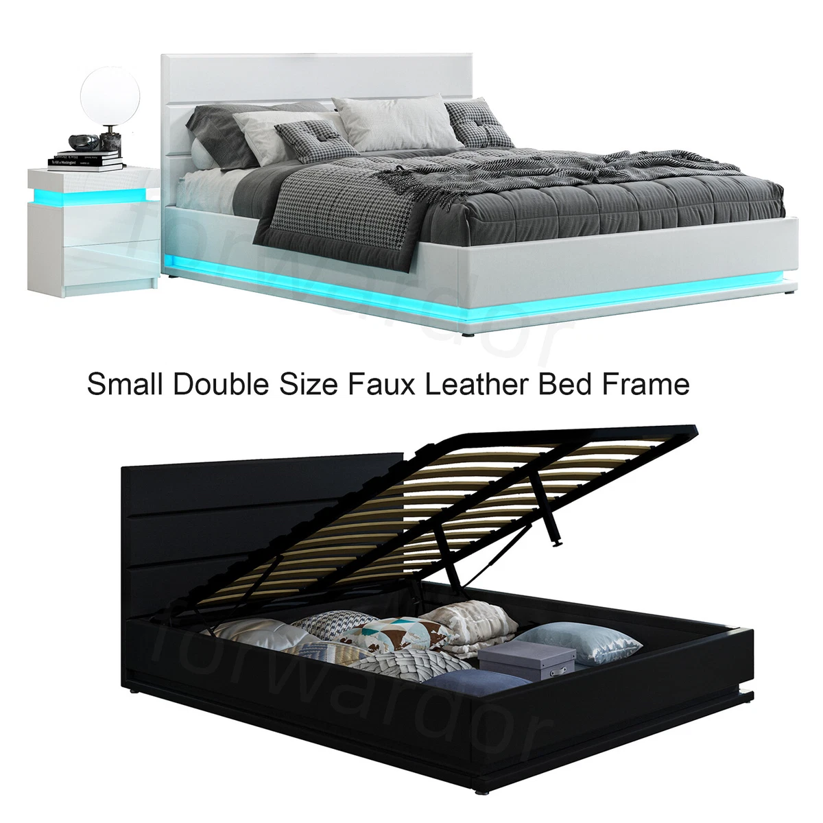 Wooden bed frame full with storage deals
