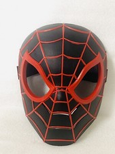 Marvel Spiderman Mask Halloween Costume 2010 Hasbro Spider Man Hard Plastic 9x7