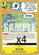4X One Piece Card Game ROOM OP10-117 Uncommon NM