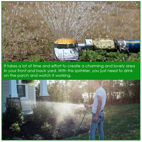 2Pcs Alloy Circular Spot Sprinkler 360° Sprinkler for Small Area Lawn Garden - Picture 4 of 11