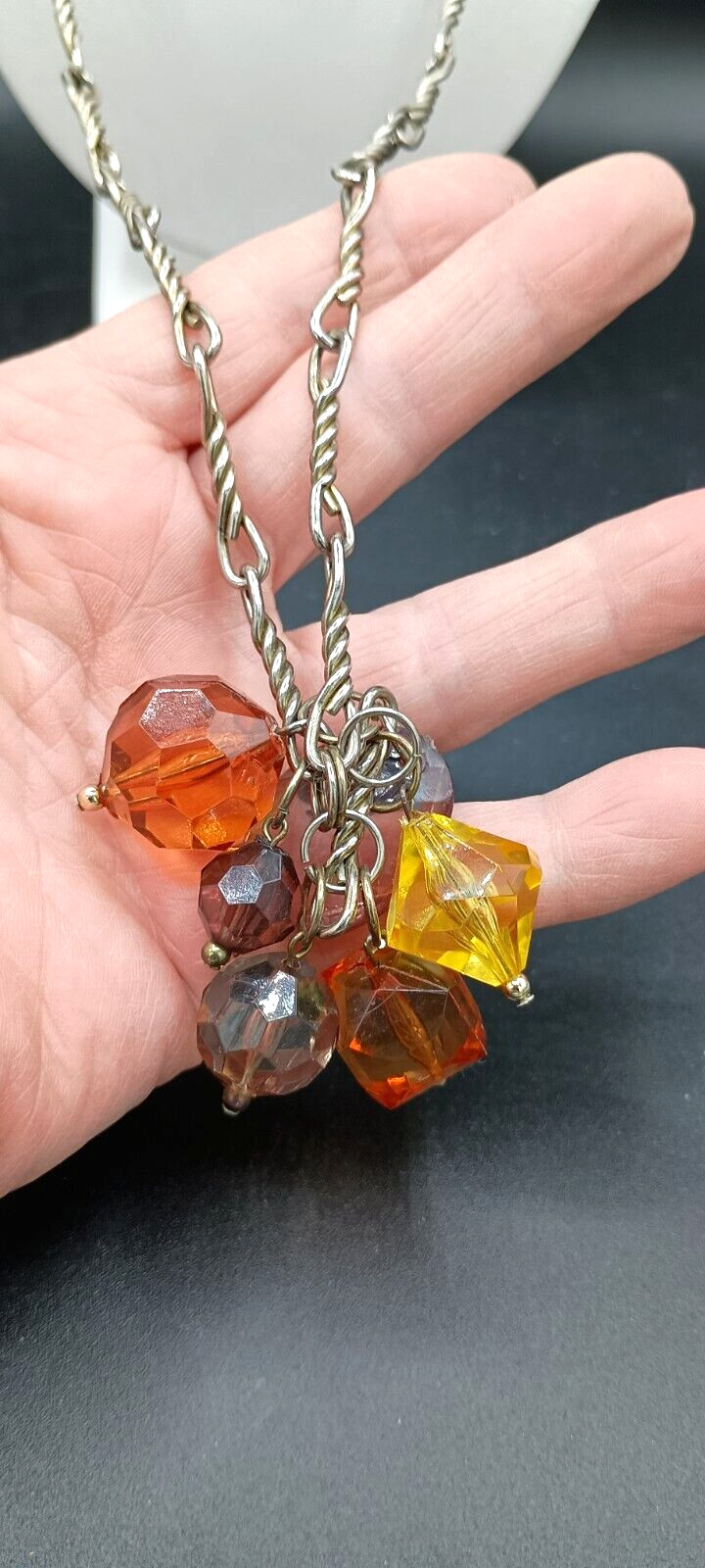 Versatile Multicolor Geometric Pendant Necklace L… - image 2