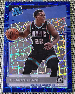 2020-2021 Donruss Optic Blue Velocity Prizm #180 Desmond Bane RC Rookie SSP