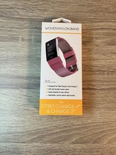 Woven Nylon Band For Fitbit Charge 4  Charge 3 Pink