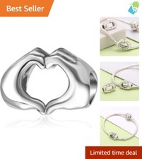 Beautiful 925 Silver Heart Charm - Ideal for Valentine's Day Graduation Gifts