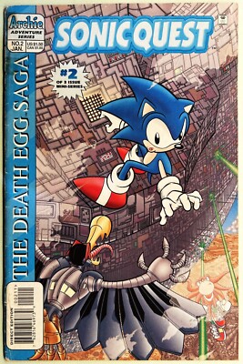 Sonic Hedgehog Comic Book SONIC QUEST Mini Series #2 Death Egg Saga Bagged GD+