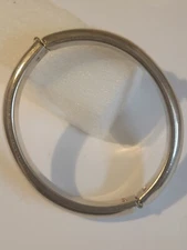 Silvertone Hinged Silver Plated Bangle