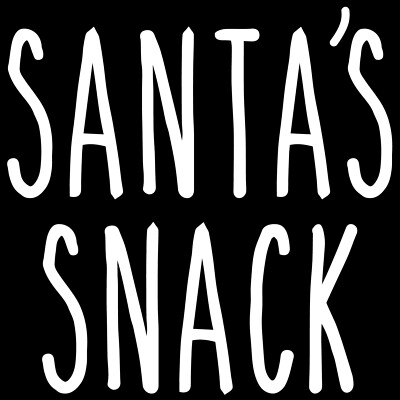 Santa's Snack - Vinyl Aufkleber Sticker Etiketten für Teller, Schale, Tablett, Heiligabend