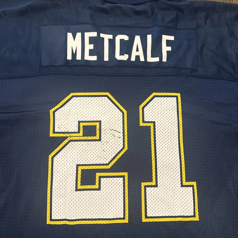 Camiseta de los San Diego Chargers Eric Metcalf para hombre XL 52 azul Starter vintage  Foto 3 de 4