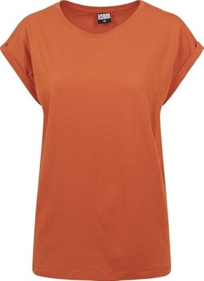 Urban Classics Women's Extended Shoulder Tee Basic Cap sleeves Rust Orange XL