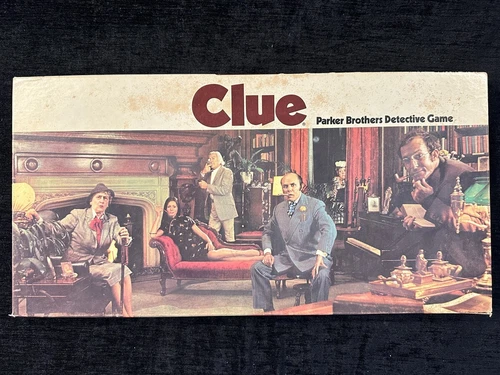 1972 - Vintage Parker Brothers  "CLUE"  Board Game -  COMPLETE