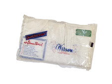 Vintage 50s Wilson Infant Gown NIP Knitted Cotton Drawstring Bottom Baby Layette