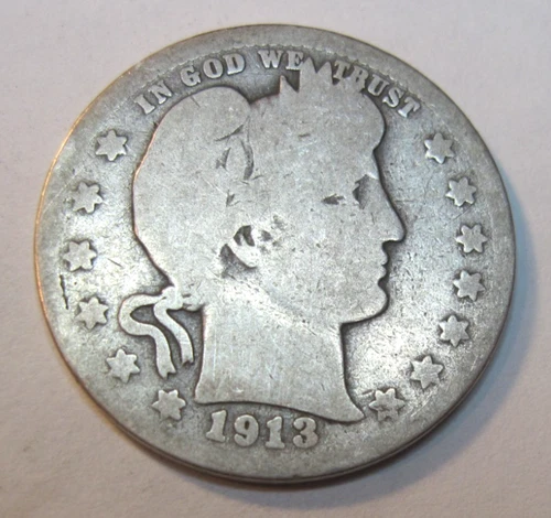 1913 D * DENVER * Silver BARBER QUARTER * As Seen * USA FREE SHIP