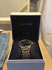 Image of Calvin Klein Analogue Black Dial Silver Bracelet Watch with Box and Manual