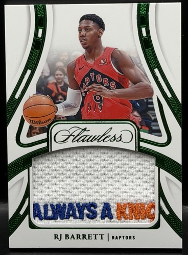 2023-24 Panini Flawless RJ Barrett Game-Worn Patch 5/5=1/1 - ALWAYS A KNICK