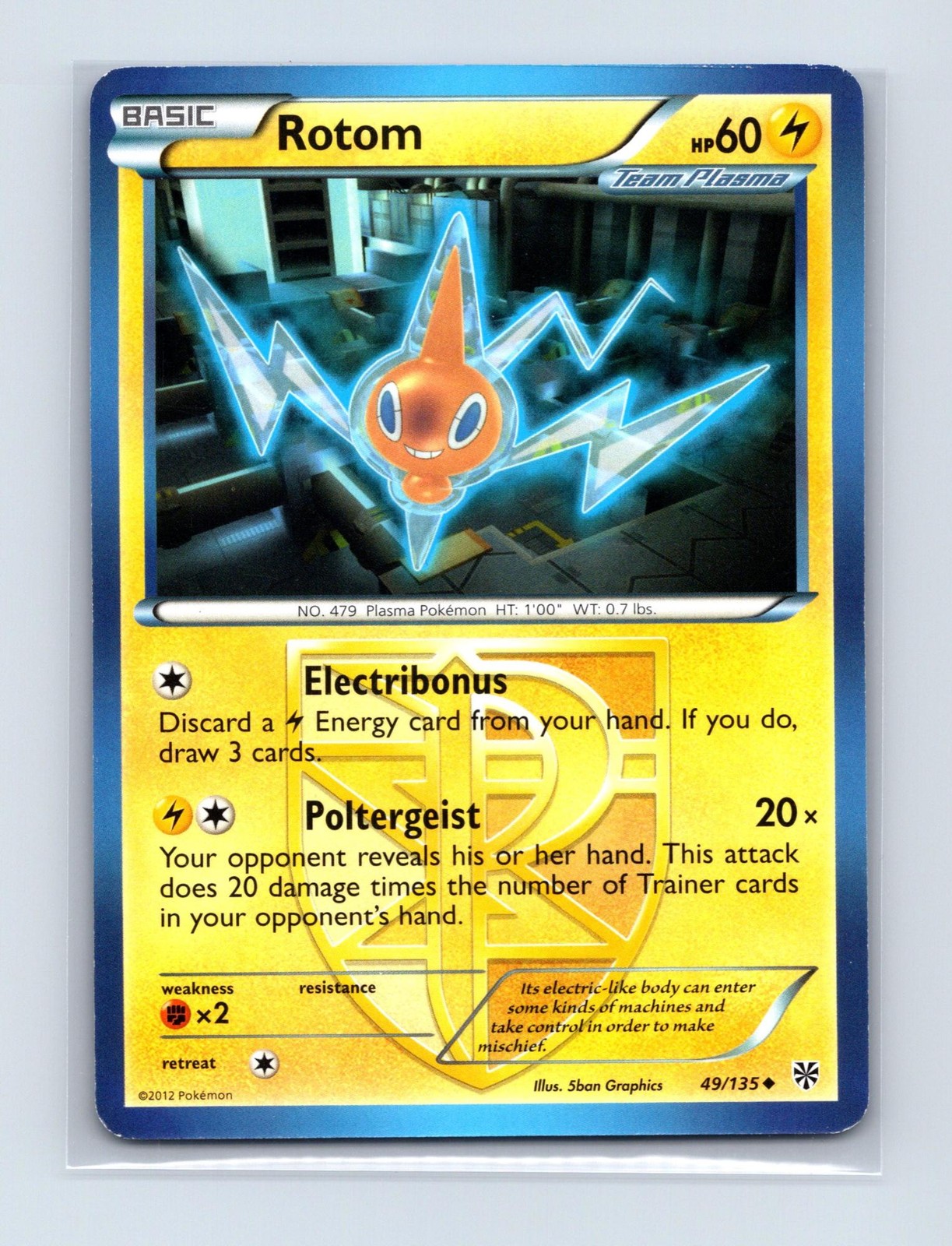 Rotom 49/135 Uncommon Plasma Storm Pokemon Lightly Played