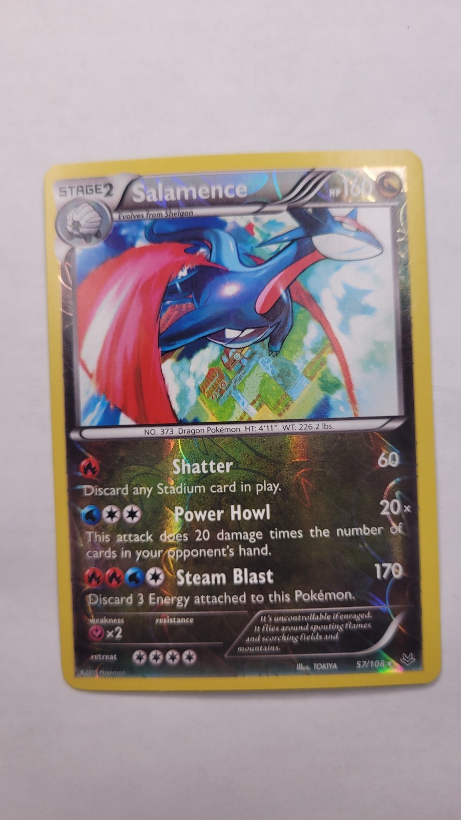 Salamence 57/108 Roaring Skies Reverse Holo NM
