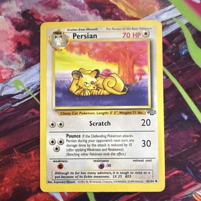 Pokémon Persian 1st Edition Jungle 42/64 Stage 1 70 HP Uncommon Regular
