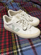Veja Campo Trainers Women’s Leather And Suede White Matcha Size 37 Uk 4