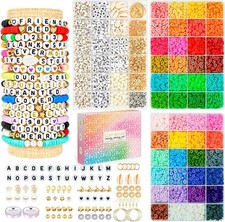 Friendship Bracelet Kit 14,000pcs 48Color Clay Beads Number/Letter DIY Set