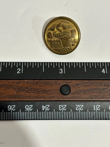 Vintage US Army Corps of Engineers ESSAYONS Button - Waterbury Button Co Extra