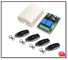 110V 120V 220V Wireless RF Remote Control Relay Switch Universal 2-Channel 433Mh