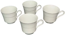 4 SET International Silver Co. Tea Cups - Japan Wakefield Fine China - Vintage