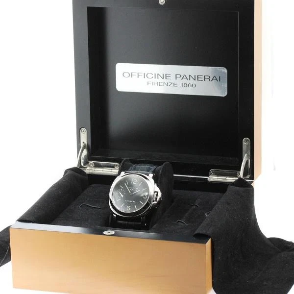 Panerai — Officine Panerai Luminor Marina PAM00001 44mm SS Black Dial Watch #C4079