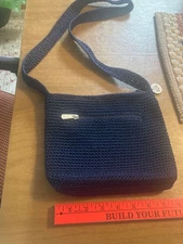 The Sak navy crochet vintage crossbody. Excellent condition