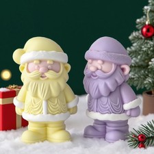 DIY 3D Santa Claus Silicone Candle Mold Christmas Craft Resin Soap Plaster Mold