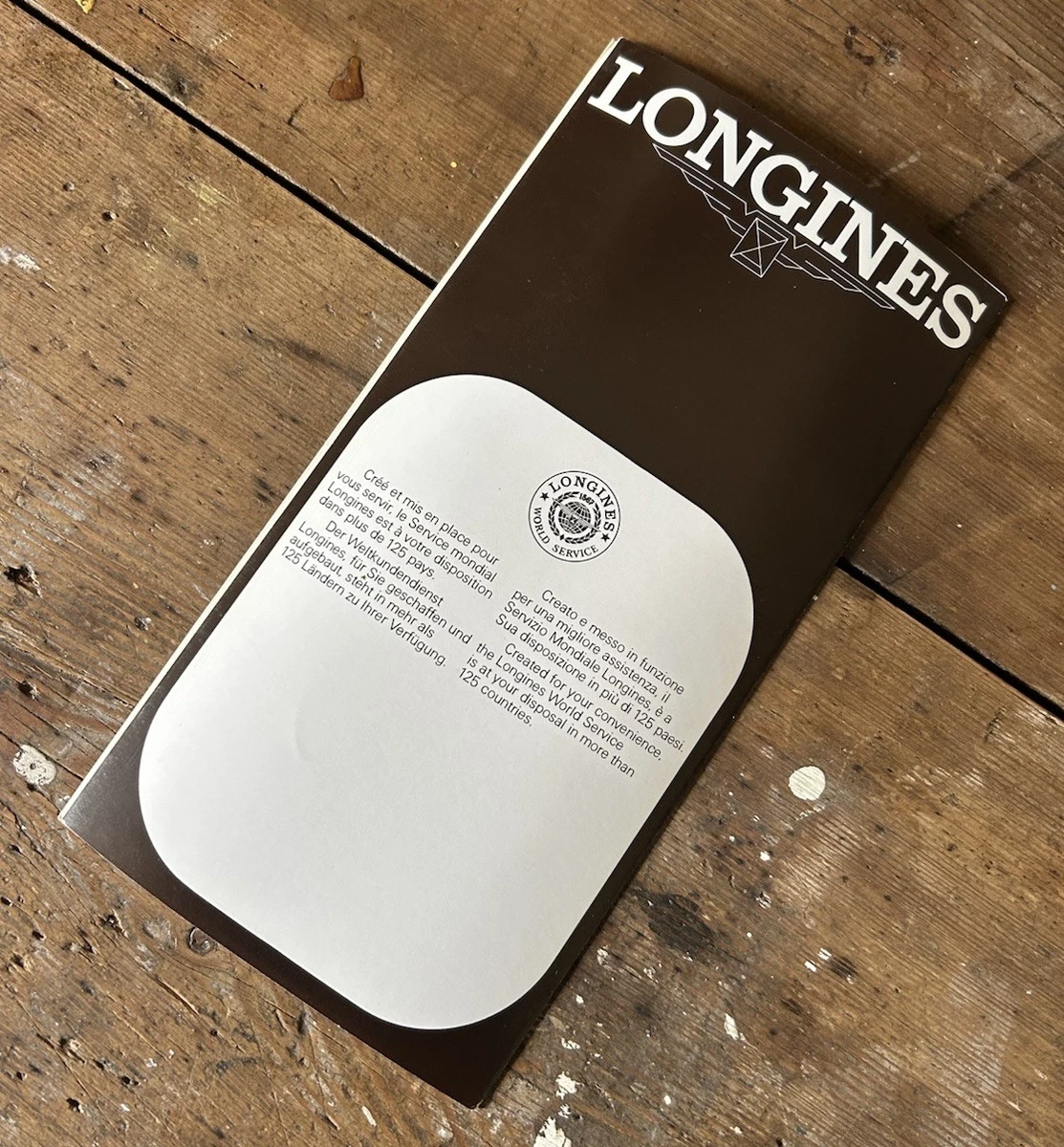 Catálogo de folletos Longines Manzon