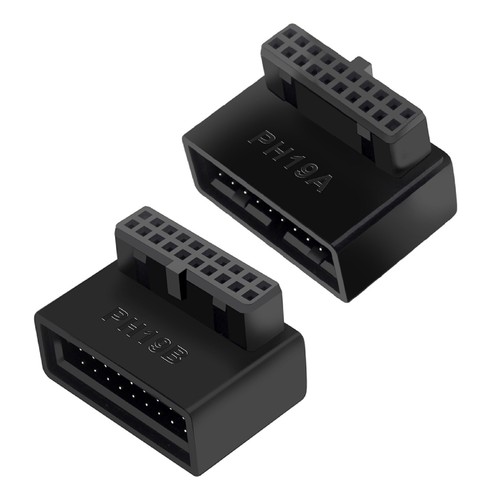 Computer Motherboard Header Adapter USB 3.0 19P 20P 90 Degree Converter B - Afbeelding 2 van 12
