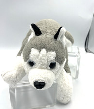 FAO Swartz Husky Dog 16" Grey White