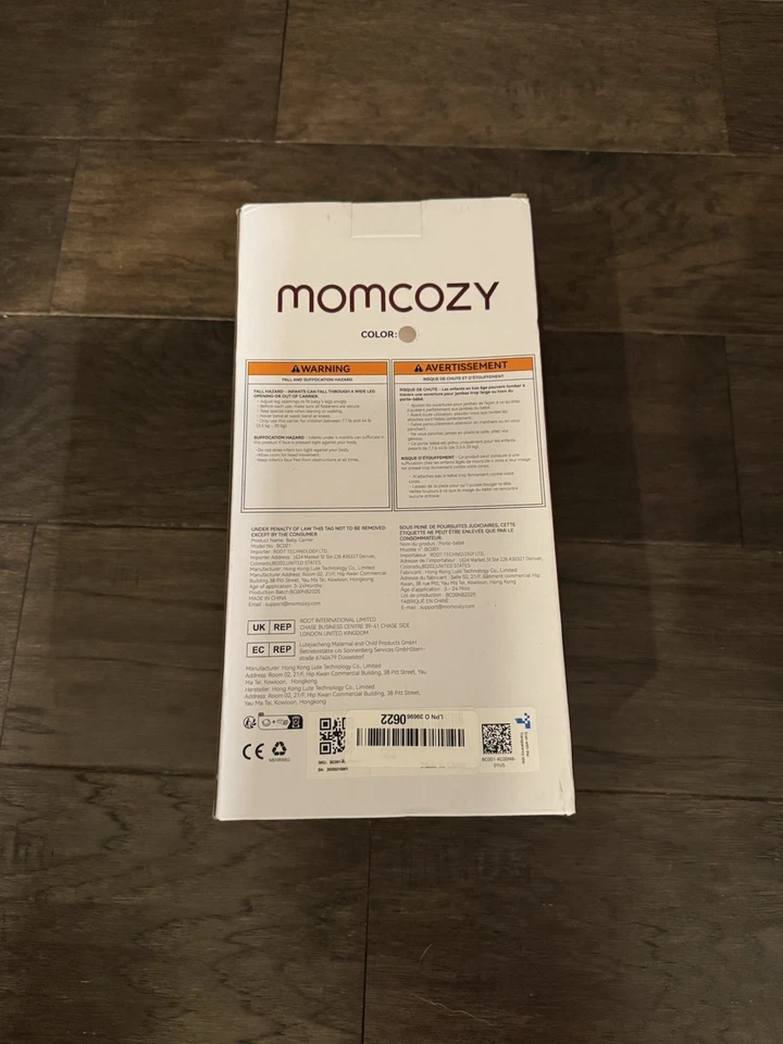 Porta-bebês Momcozy 3-24 meses cor cáqui novo em folha - Imagem 2 de 4