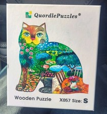 Cat Kitten Quordle Puzzle Wood Wooden Small High Quality Super Colorful Nice