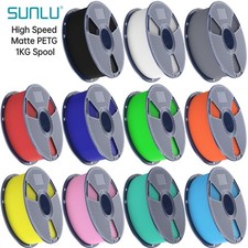SUNLU High Speed Matte PETG 3D Filament 1.75mm 30mm/s - 600mm/s Print Range 1KG