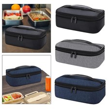 Small Lunch Box Meal Cooler Bag for Adults Kids Double Zipper Water Resistant