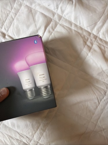 Philips Hue 563361 White and Color Ambiance A19 Bluetooth 75W 2-Pack