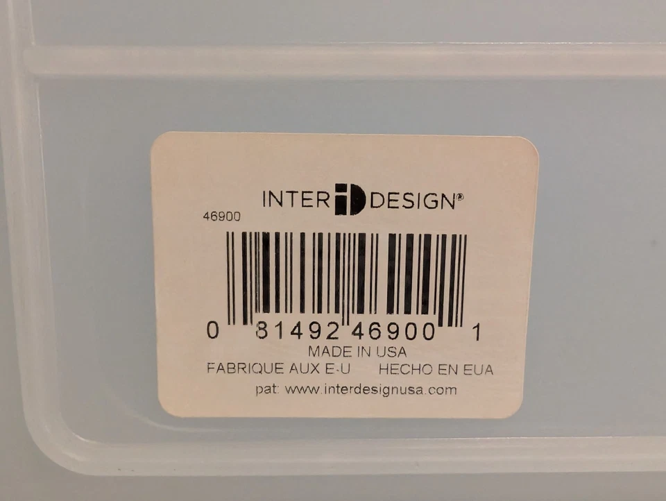 Lot of 2 InterDesign IDesign Modulon Lg Plastic Storage Organizer Container Bins - Image 2 of 4